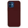 Newface Apple iPhone 12 Kılıf Lansman Legant Silikon - Bordo