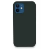 Newface Apple iPhone 12 Kılıf Lansman Legant Silikon - Koyu Yeşil