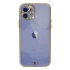 Newface Apple iPhone 12 Kılıf Liva Taşlı Silikon - Beyaz