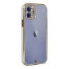 Newface Apple iPhone 12 Kılıf Liva Taşlı Silikon - Beyaz
