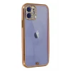 Newface Apple iPhone 12 Kılıf Liva Taşlı Silikon - Pembe