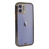 Newface Apple iPhone 12 Kılıf Liva Taşlı Silikon - Siyah