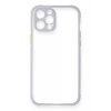 Newface Apple iPhone 12 Kılıf Miami Şeffaf Silikon - Lila