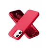 Newface Apple iPhone 12 Kılıf Nano içi Kadife Silikon - Kırmızı