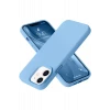 Newface Apple iPhone 12 Kılıf Nano içi Kadife Silikon - Mavi
