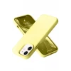 Newface Apple iPhone 12 Kılıf Nano içi Kadife Silikon- Sarı