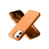 Newface Apple iPhone 12 Kılıf Nano içi Kadife Silikon - Turuncu
