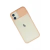 Newface Apple iPhone 12 Kılıf Palm Buzlu Kamera Sürgülü Silikon - Pembe
