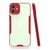 Newface Apple iPhone 12 Kılıf Platin Silikon - Kırmızı