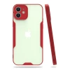 Newface Apple iPhone 12 Kılıf Platin Silikon - Kırmızı