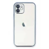 Newface Apple iPhone 12 Kılıf Razer Lensli Silikon - Açık Mavi