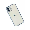 Newface Apple iPhone 12 Kılıf Razer Lensli Silikon - Lacivert