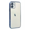 Newface Apple iPhone 12 Kılıf Razer Lensli Silikon - Lacivert