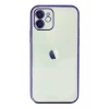 Newface Apple iPhone 12 Kılıf Razer Lensli Silikon - Mor