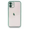 Newface Apple iPhone 12 Kılıf Razer Lensli Silikon - Yeşil