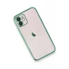 Newface Apple iPhone 12 Kılıf Razer Lensli Silikon - Yeşil