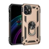 Newface Apple iPhone 12 Kılıf Sofya Yüzüklü Silikon Kapak - Gold