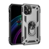 Newface Apple iPhone 12 Kılıf Sofya Yüzüklü Silikon Kapak - Gümüş