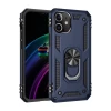 Newface Apple iPhone 12 Kılıf Sofya Yüzüklü Silikon Kapak - Lacivert