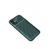 Newface Apple iPhone 12 Mini Kılıf Auto Focus Karbon Kapak - Yeşil