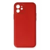 Newface Apple iPhone 12 Mini Kılıf Coco Deri Silikon Kapak - Kırmızı