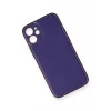 Newface Apple iPhone 12 Mini Kılıf Coco Deri Silikon Kapak - Mor