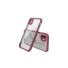 Newface Apple iPhone 12 Mini Kılıf Miami Şeffaf Silikon - Fuşya