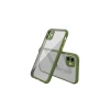 Newface Apple iPhone 12 Mini Kılıf Miami Şeffaf Silikon - Koyu Yeşil