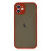 Newface Apple iPhone 12 Mini Kılıf Montreal Silikon Kapak - Kırmızı