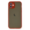 Newface Apple iPhone 12 Mini Kılıf Montreal Silikon Kapak - Kırmızı