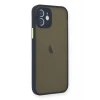 Newface Apple iPhone 12 Mini Kılıf Montreal Silikon Kapak - Lacivert
