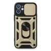 Newface Apple iPhone 12 Mini Kılıf Pars Lens Yüzüklü Silikon - Gold