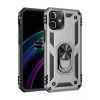 Newface Apple iPhone 12 Mini Kılıf Sofya Yüzüklü Silikon Kapak - Gümüş