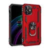 Newface Apple iPhone 12 Mini Kılıf Sofya Yüzüklü Silikon Kapak - Kırmızı