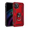 Newface Apple iPhone 12 Mini Kılıf Sofya Yüzüklü Silikon Kapak - Kırmızı