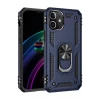 Newface Apple iPhone 12 Mini Kılıf Sofya Yüzüklü Silikon Kapak - Lacivert