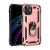 Newface Apple iPhone 12 Mini Kılıf Sofya Yüzüklü Silikon Kapak - Rose