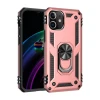 Newface Apple iPhone 12 Mini Kılıf Sofya Yüzüklü Silikon Kapak - Rose