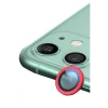 Newface Apple iPhone 12 Mini Raze Metal Kamera Lens - Kırmızı
