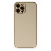 Newface Apple iPhone 12 Pro Kılıf Coco Deri Silikon Kapak - Gold