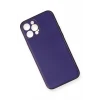 Newface Apple iPhone 12 Pro Kılıf Coco Deri Silikon Kapak - Mor