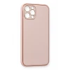 Newface Apple iPhone 12 Pro Kılıf Coco Deri Silikon Kapak - Pembe