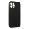 Newface Apple iPhone 12 Pro Kılıf Coco Deri Silikon Kapak - Siyah