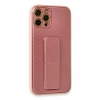 Newface Apple iPhone 12 Pro Kılıf Coco Karbon Standlı Kapak - Pembe