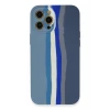 Newface Apple iPhone 12 Pro Kılıf Ebruli Lansman Silikon - Mavi-Gri