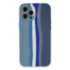 Newface Apple iPhone 12 Pro Kılıf Ebruli Lansman Silikon - Mavi-Gri