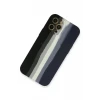 Newface Apple iPhone 12 Pro Kılıf Ebruli Lansman Silikon - Siyah-Lacivert