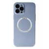 Newface Apple iPhone 12 Pro Kılıf Jack Magneticsafe Lens Silikon - Sierra Blue