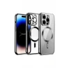 Newface Apple iPhone 12 Pro Kılıf Kross Magneticsafe Kapak - Gümüş