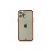 Newface Apple iPhone 12 Pro Kılıf Liva Taşlı Silikon - Kırmızı